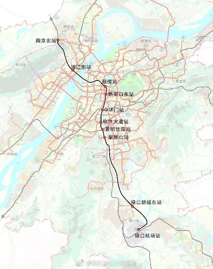 南京快速轨道s11号线最新线路图