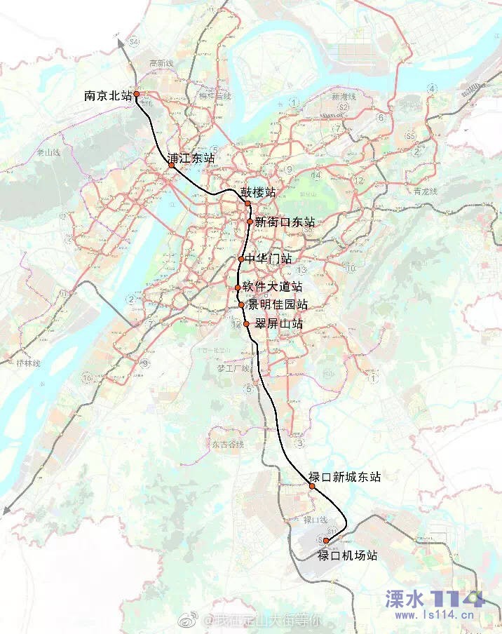 南京快速轨道s11号线最新线路图